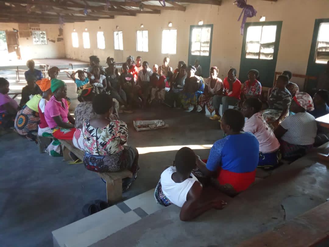 Community members receiving startup kits